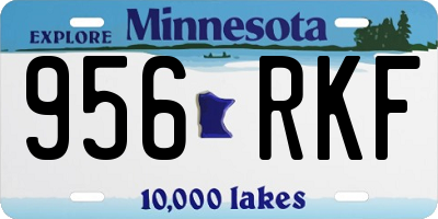 MN license plate 956RKF