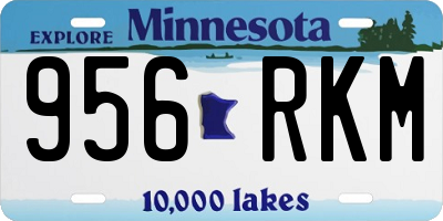 MN license plate 956RKM