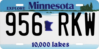 MN license plate 956RKW