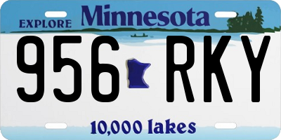 MN license plate 956RKY