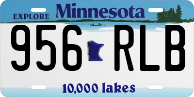 MN license plate 956RLB