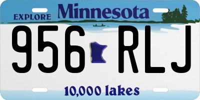 MN license plate 956RLJ