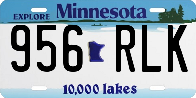MN license plate 956RLK