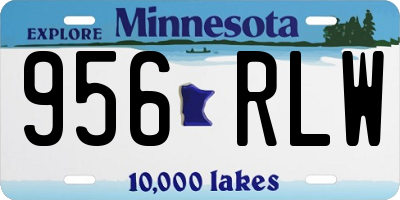 MN license plate 956RLW