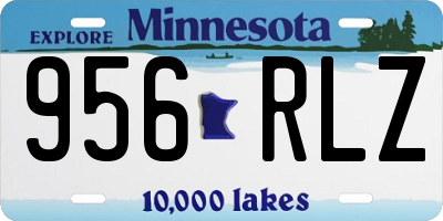 MN license plate 956RLZ