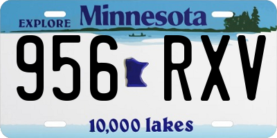 MN license plate 956RXV