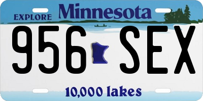 MN license plate 956SEX