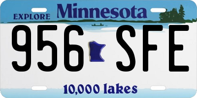 MN license plate 956SFE