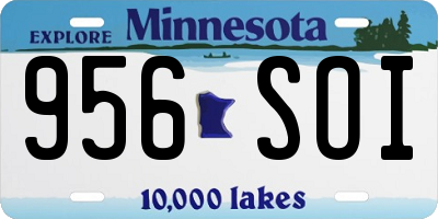 MN license plate 956SOI