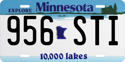 MN license plate 956STI