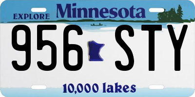 MN license plate 956STY