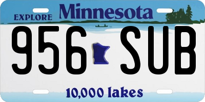 MN license plate 956SUB
