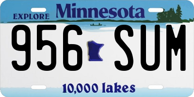 MN license plate 956SUM