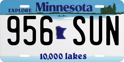MN license plate 956SUN