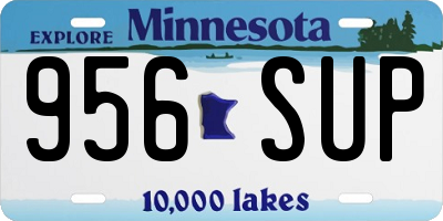 MN license plate 956SUP