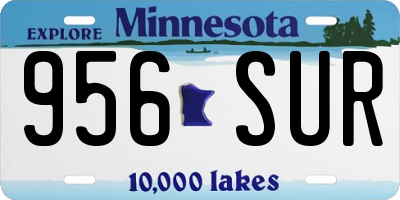 MN license plate 956SUR