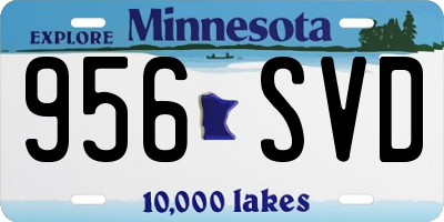 MN license plate 956SVD