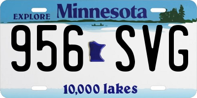 MN license plate 956SVG
