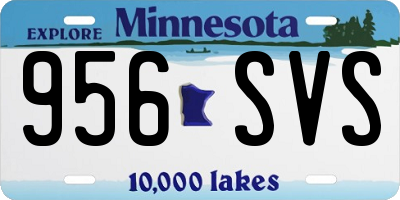 MN license plate 956SVS