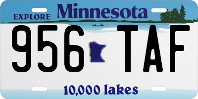 MN license plate 956TAF