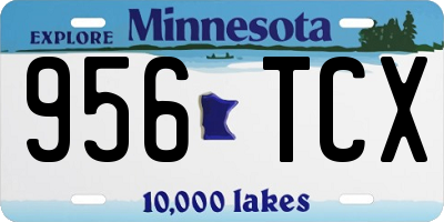 MN license plate 956TCX