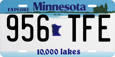 MN license plate 956TFE