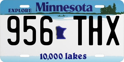 MN license plate 956THX