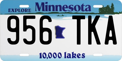 MN license plate 956TKA
