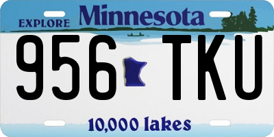 MN license plate 956TKU