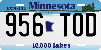 MN license plate 956TOD
