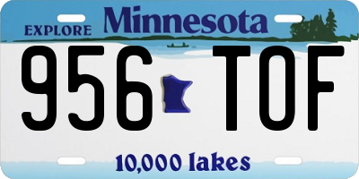 MN license plate 956TOF