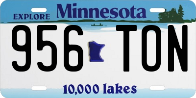 MN license plate 956TON