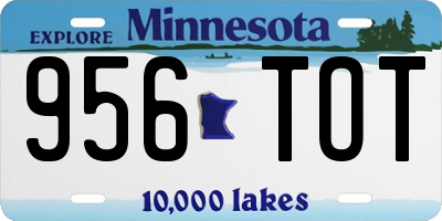 MN license plate 956TOT