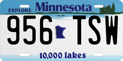 MN license plate 956TSW