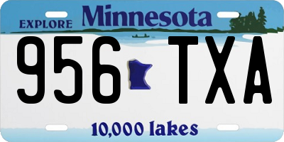 MN license plate 956TXA