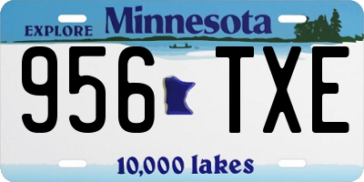 MN license plate 956TXE