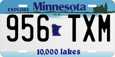 MN license plate 956TXM