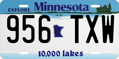 MN license plate 956TXW