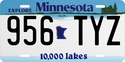 MN license plate 956TYZ