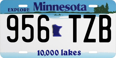 MN license plate 956TZB
