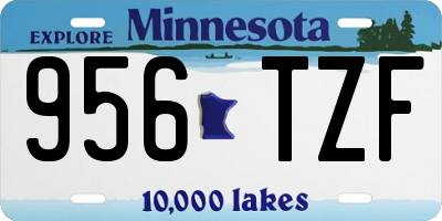 MN license plate 956TZF