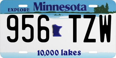 MN license plate 956TZW