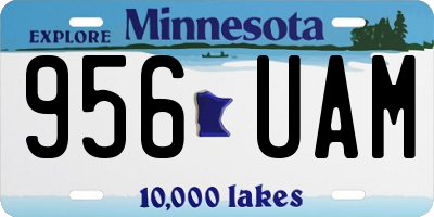 MN license plate 956UAM