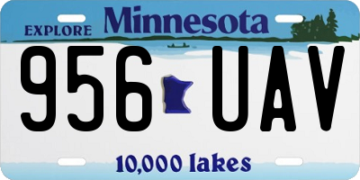 MN license plate 956UAV