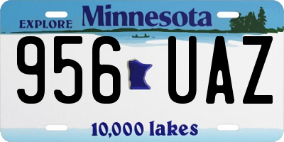 MN license plate 956UAZ