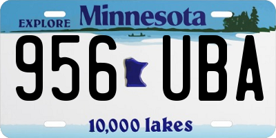 MN license plate 956UBA