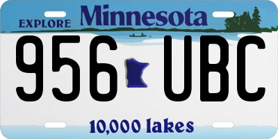 MN license plate 956UBC