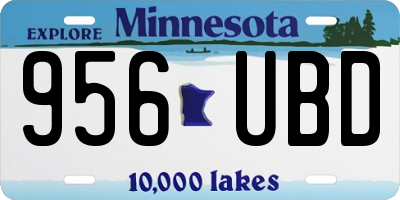 MN license plate 956UBD