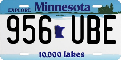MN license plate 956UBE