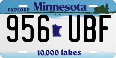 MN license plate 956UBF